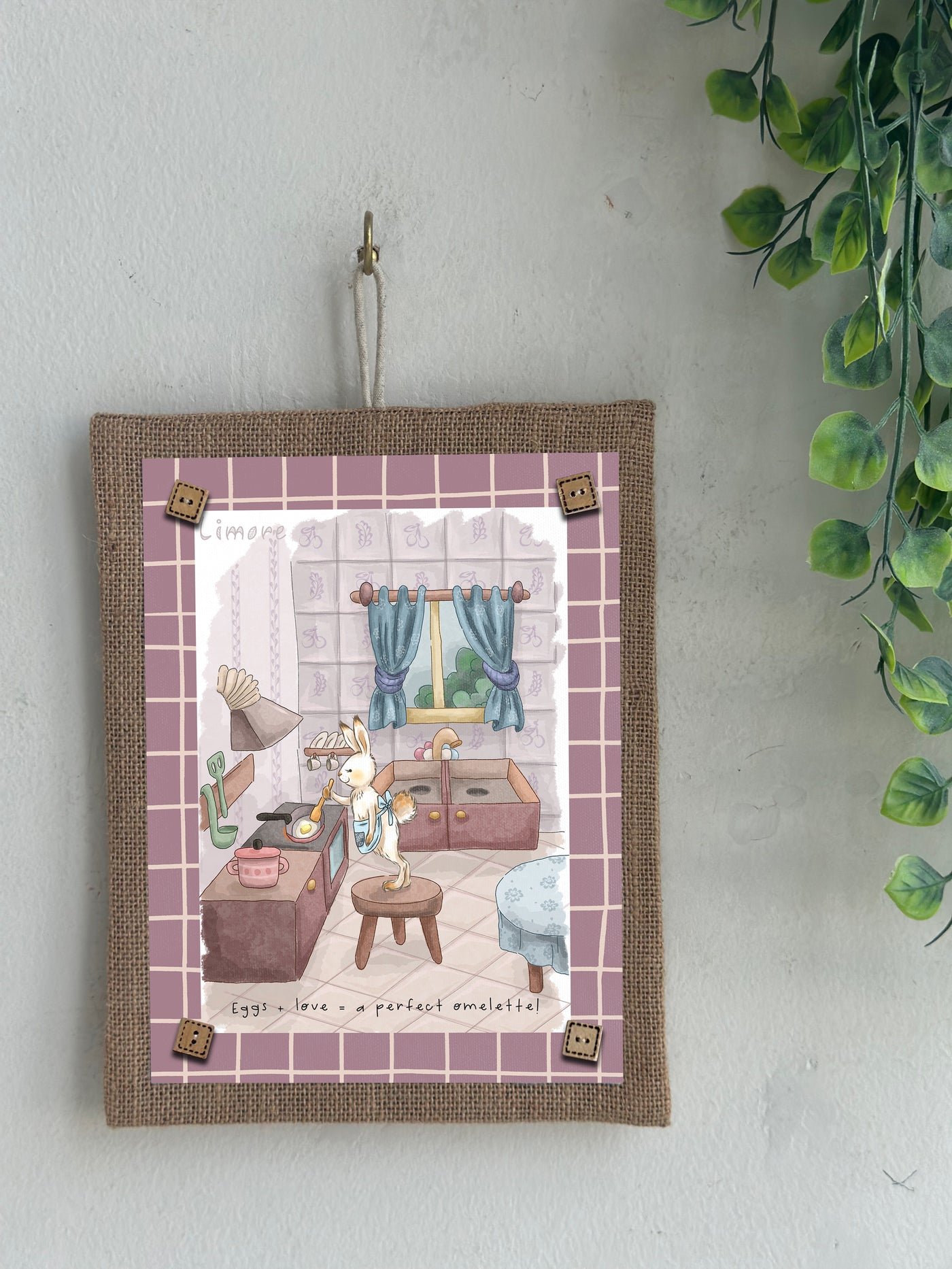 Bunny’s Yummy Omelette Wall Art