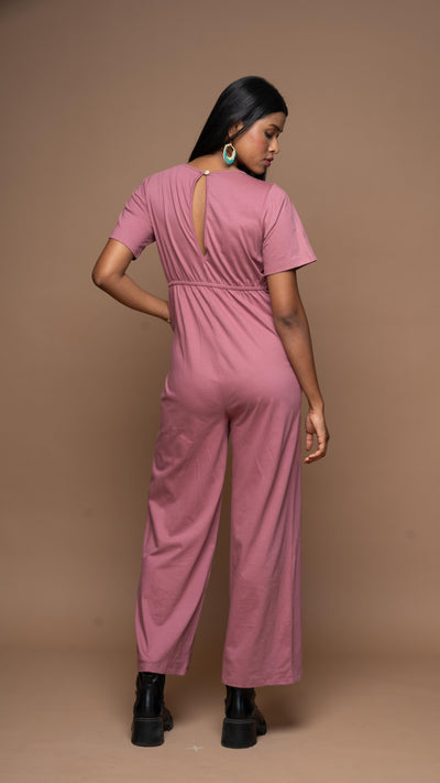 Twisted Bliss Jumpsuit in Mauve