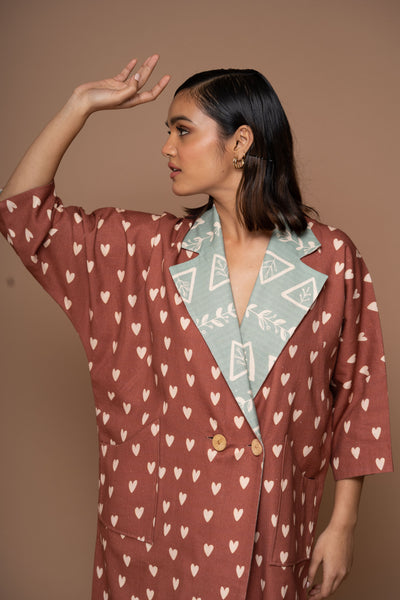 Whispered Hearts Reversible Long Trench Coat