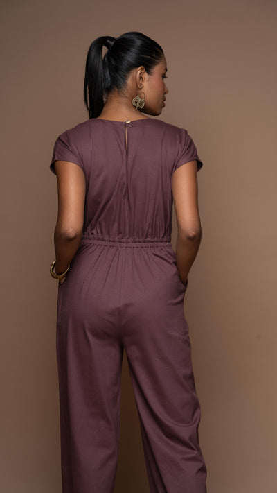 Knot me up Jumpsuit in muted Plum