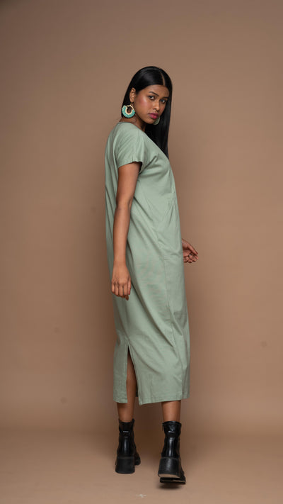 Effortless Pocket Dress - Sage Green