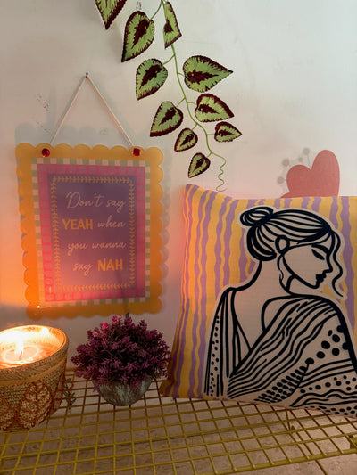 Serene Silhouette Cushion