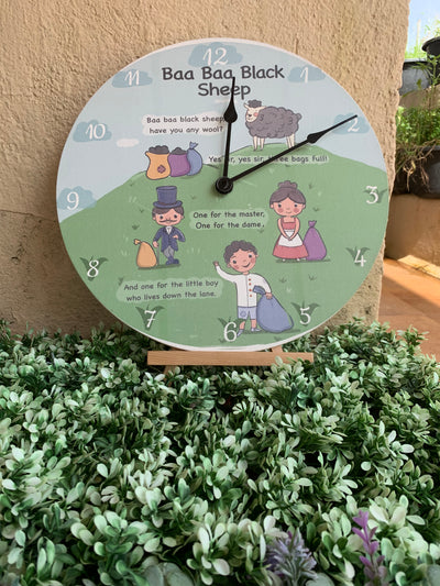 Baa Baa Black Sheep Clock