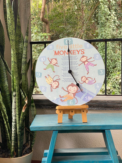 Five Little Monkeys Clock