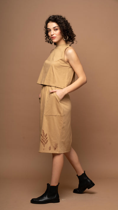 Sands & Leaves - Beige Skirt Co-ord