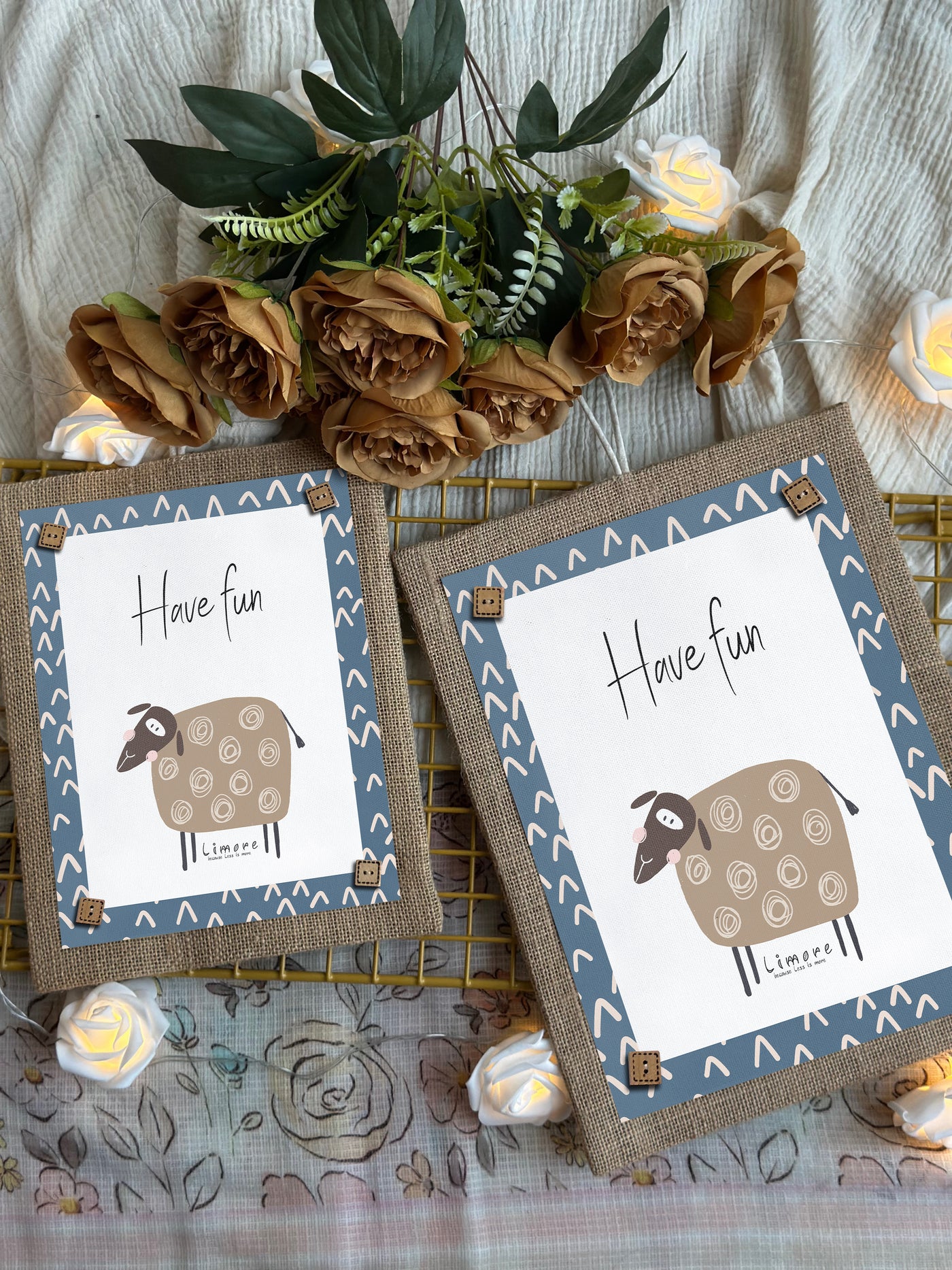 Happy Sheep Boho Wall Art