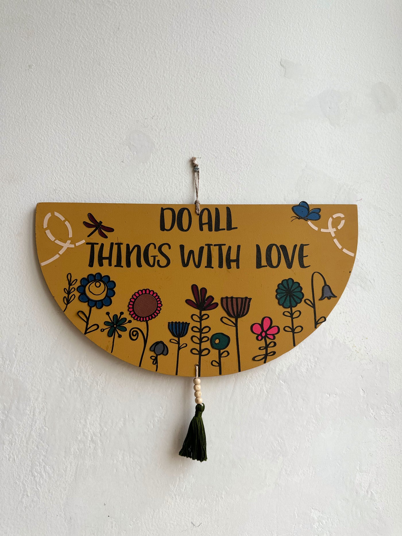 Do all things with love - Enchanted Semi-Circle Wall Art