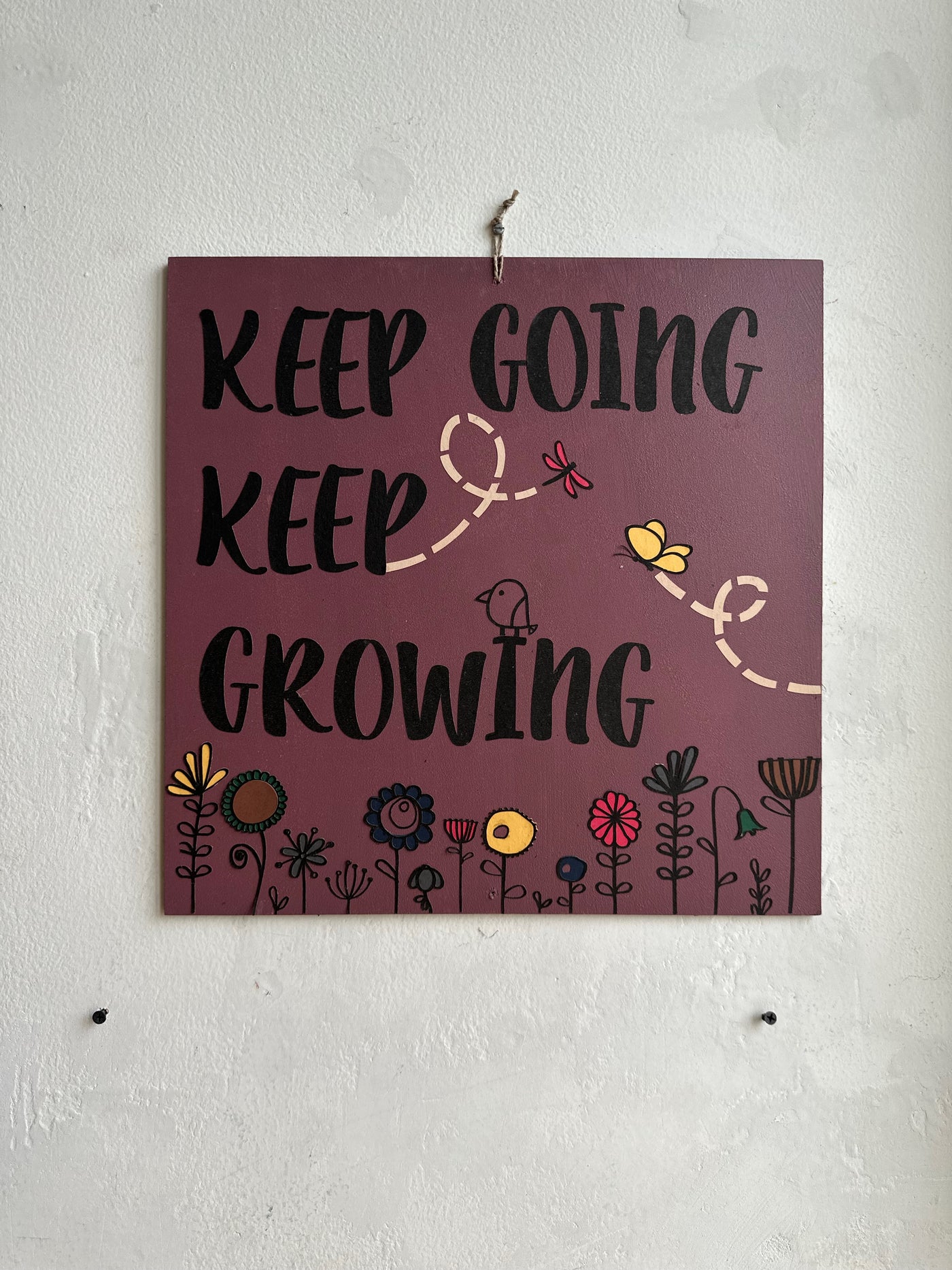 Keep Going Keep Growing - Enchanted Square Wall Art