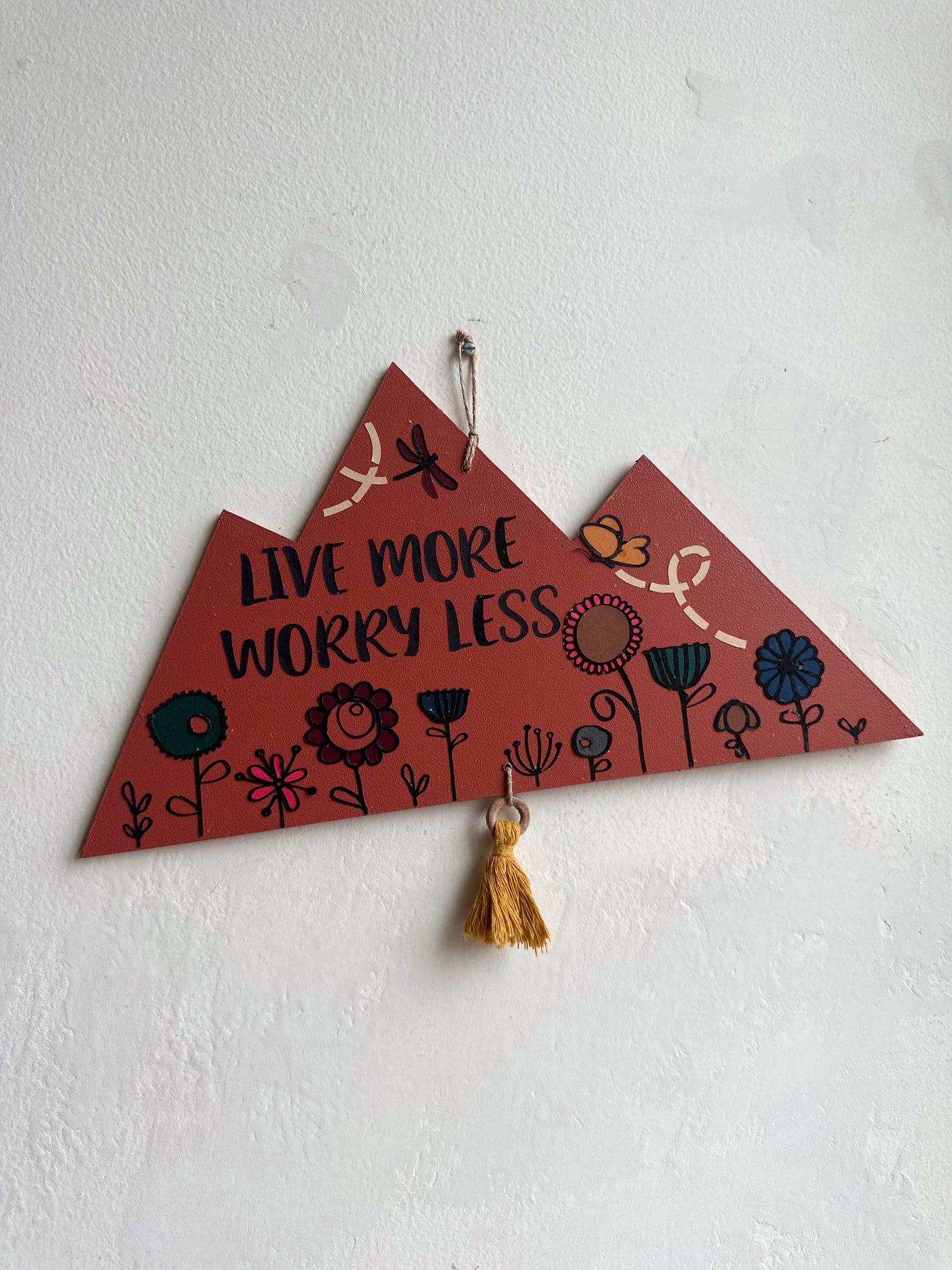 Live more worry less - Enchanted Mountain Wall Art