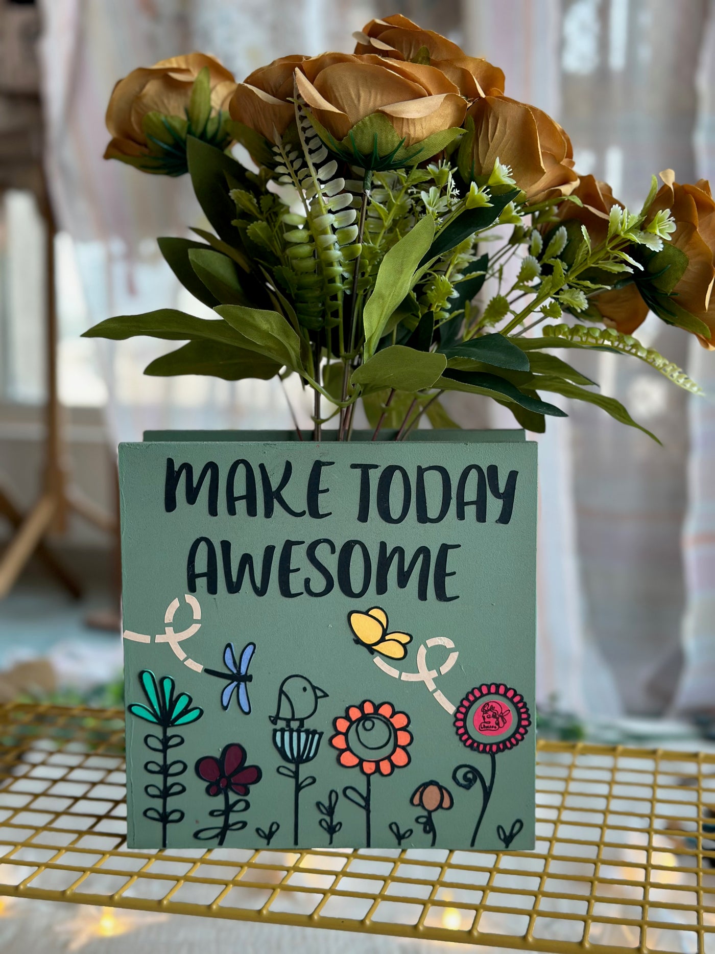 Make Today Awesome Desk/Wall Vase