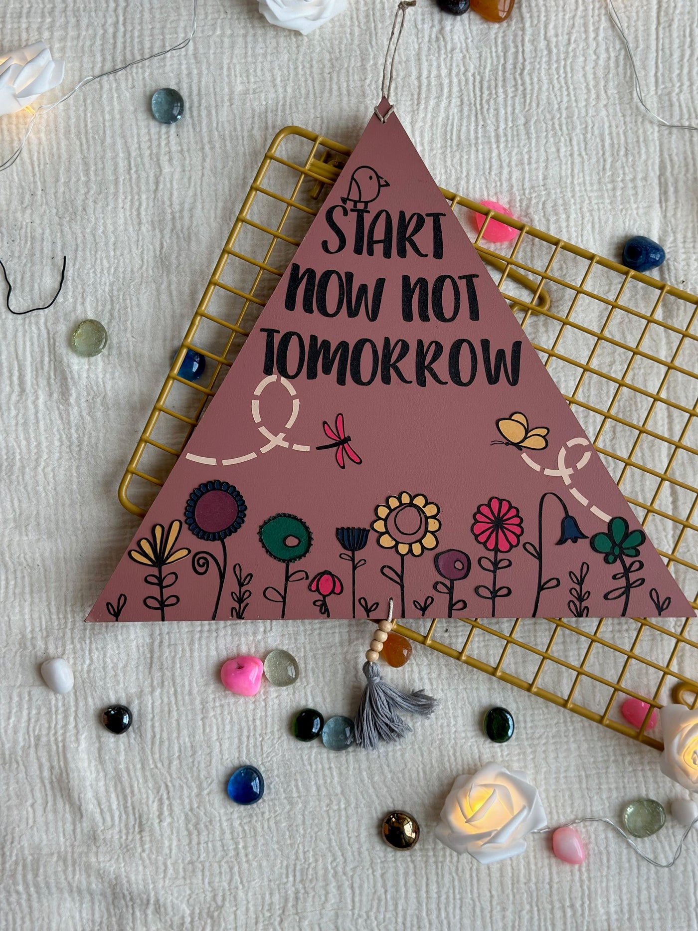 Start Now Not Tomorrow - Enchanted Triangle Wall Art