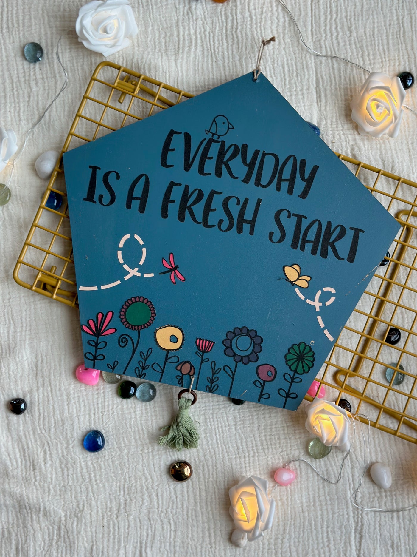 Everyday is a fresh start - Enchanted Pentagon Wall Art