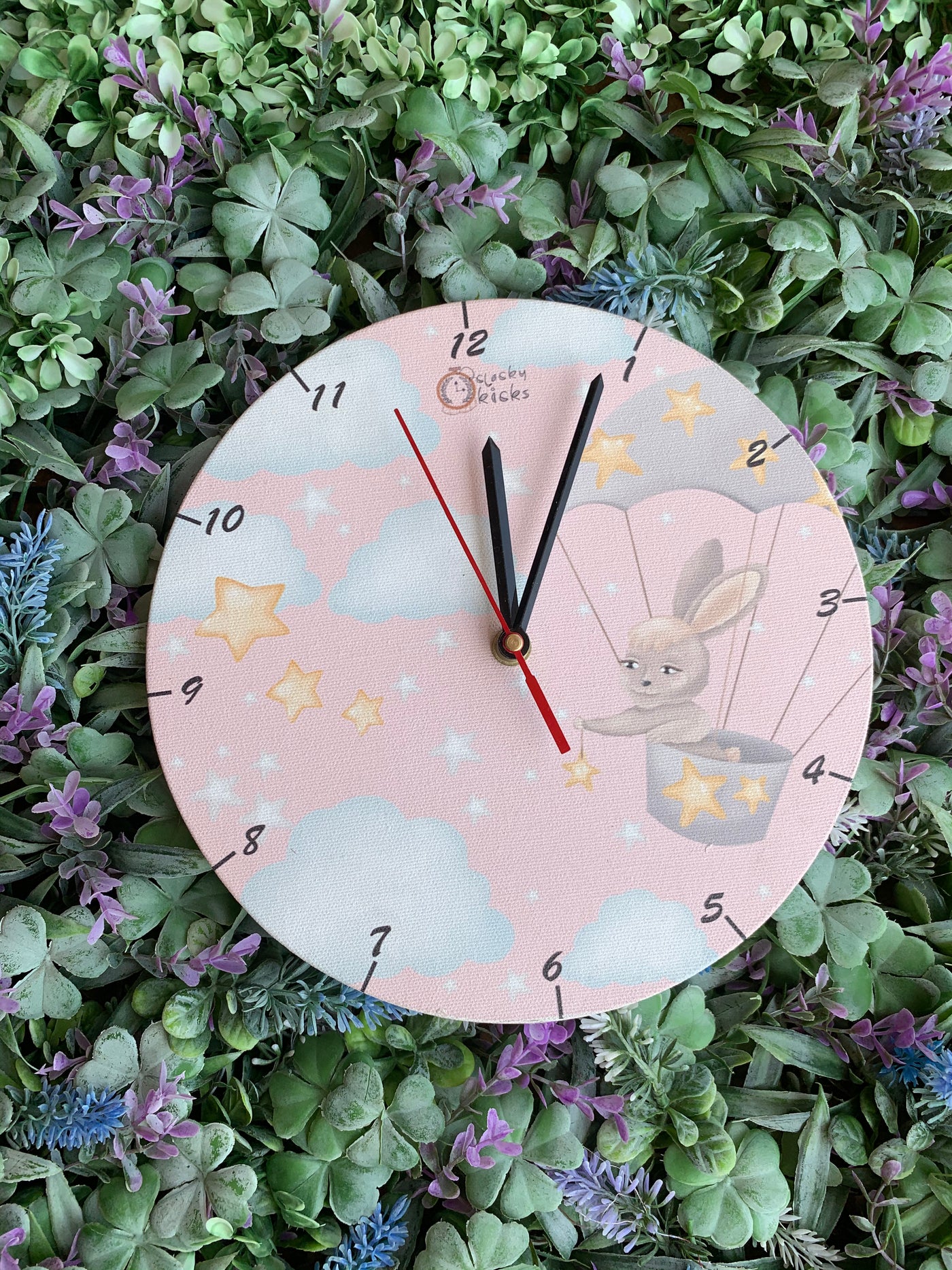 Parachuting Bunny Clock