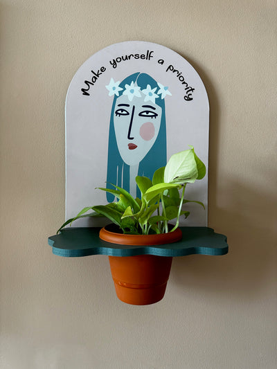 Scandi Smile Positive Vibes Planter Shelf