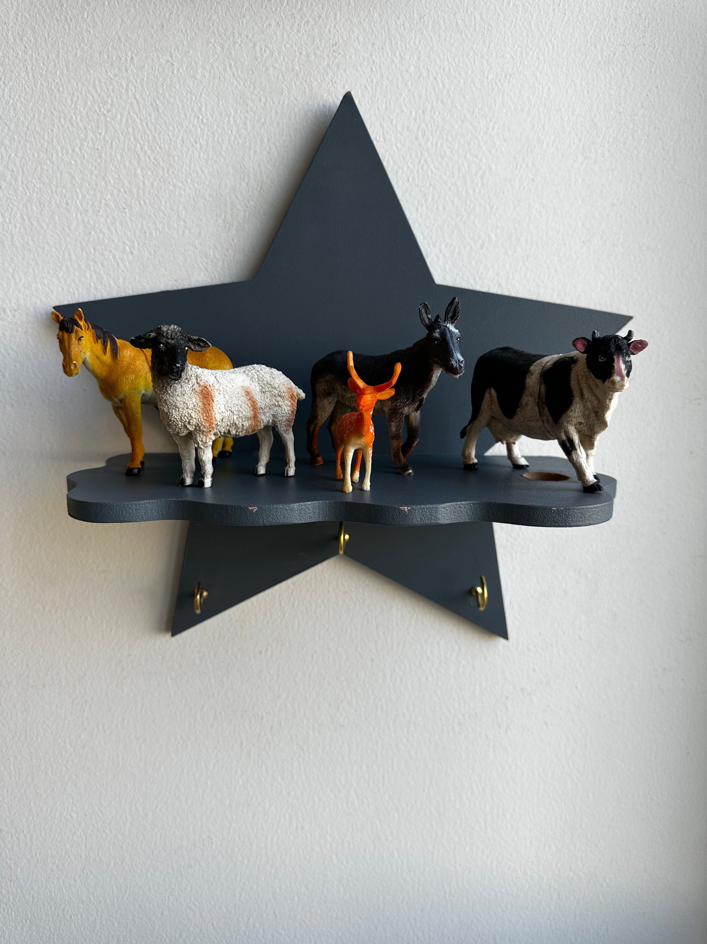 Smoky Gray Twinkle Star Wall Shelf