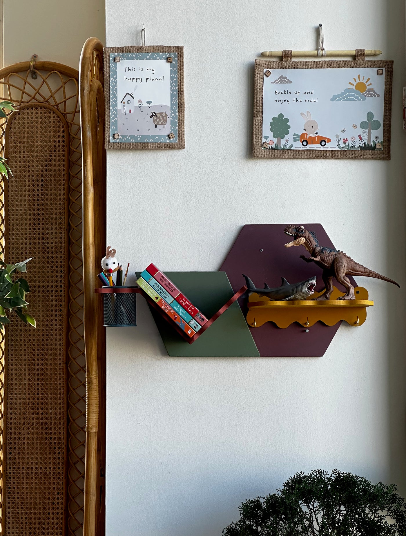 Honeycomb Hideaway Wall Shelf