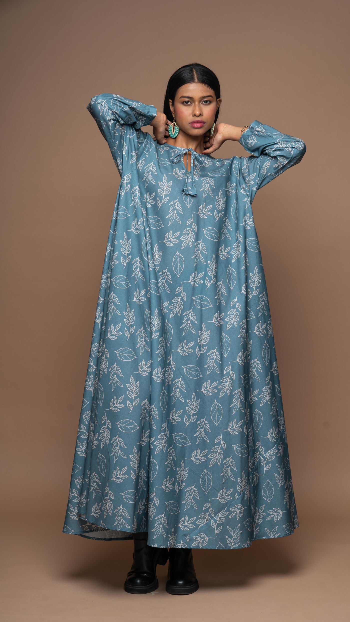 Free Spirit Long Maxi Dress in Rising Up Pattern