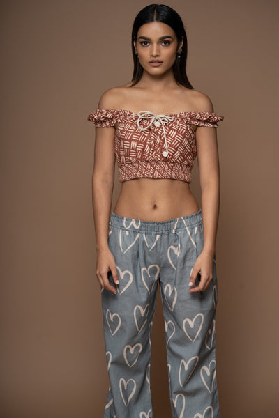 Rust Reversible String and Flutter Bralette