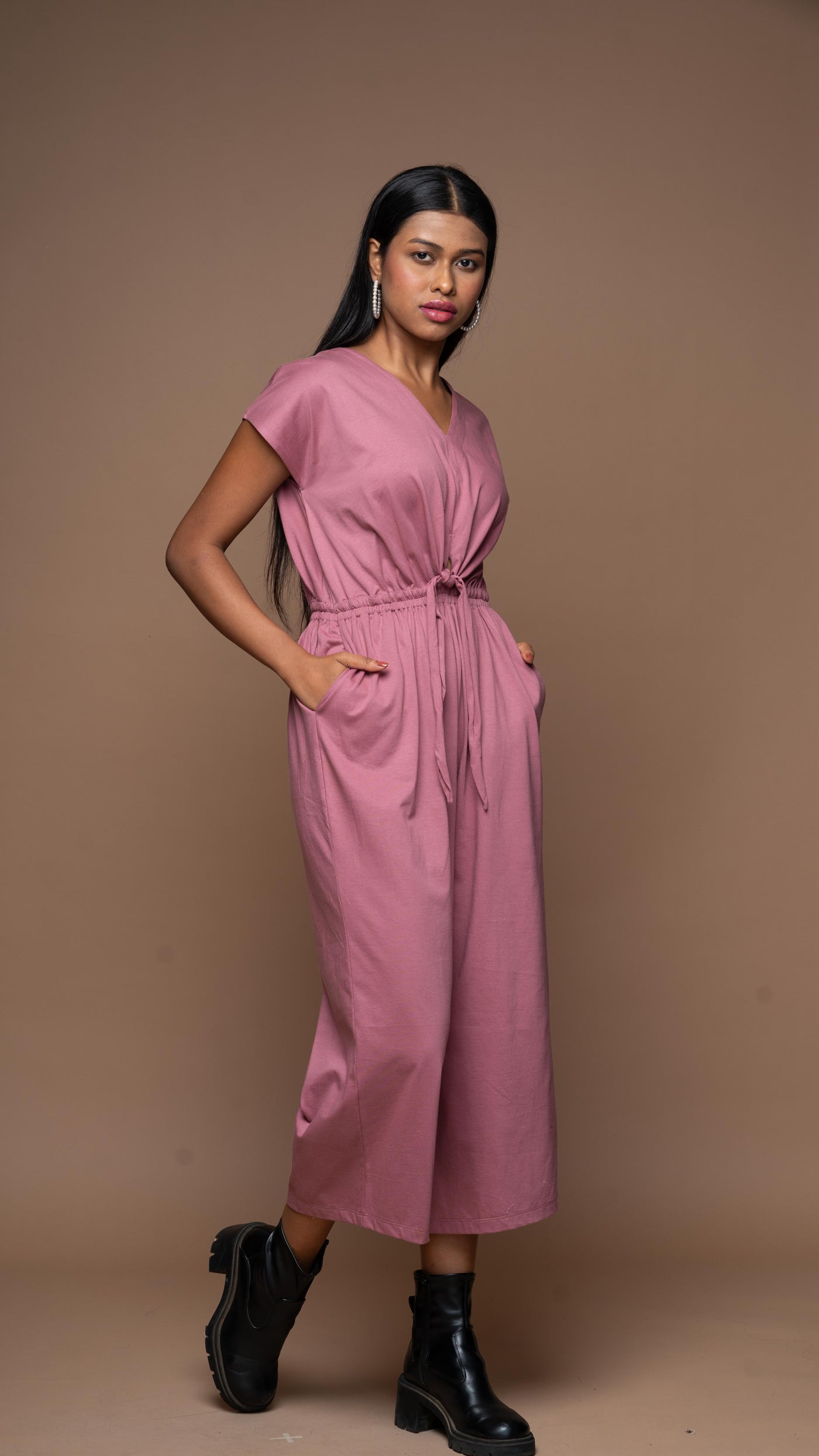 Knot me up Jumpsuit in mauve