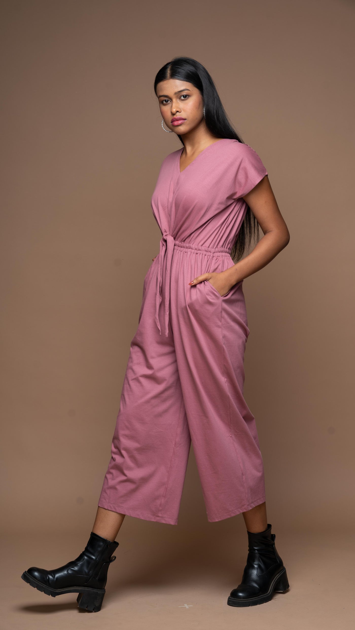 Knot me up Jumpsuit in mauve