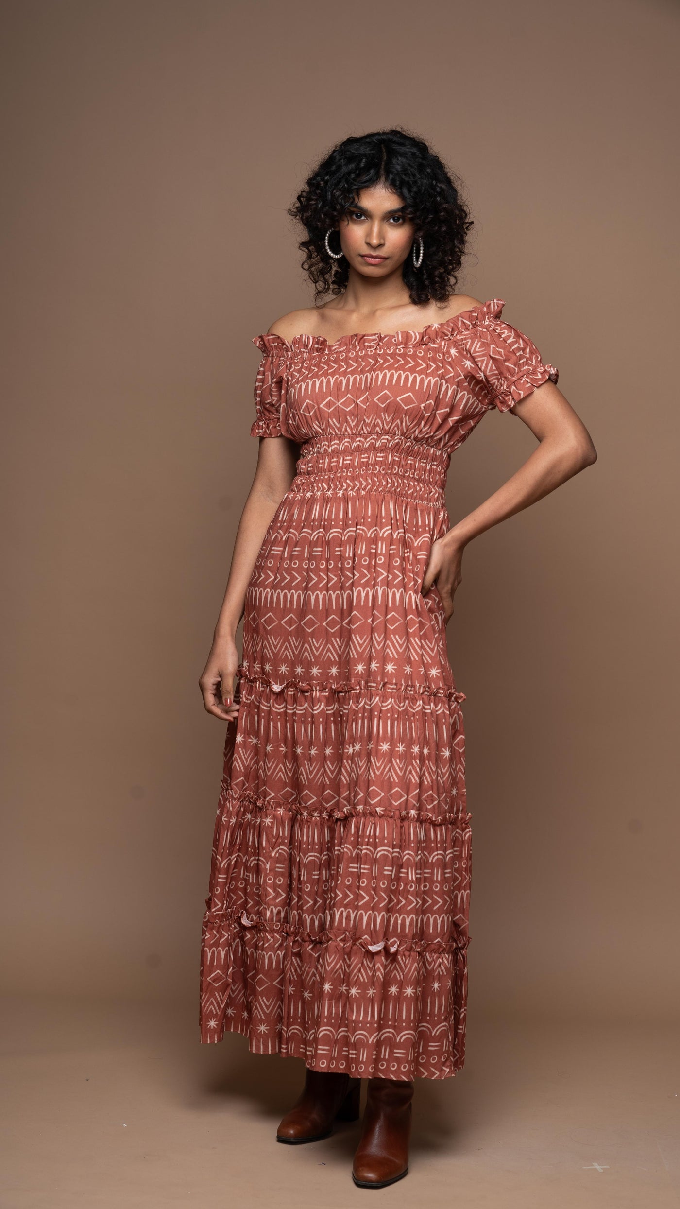 Universal Chic Long Dress in Lost without you Pattern