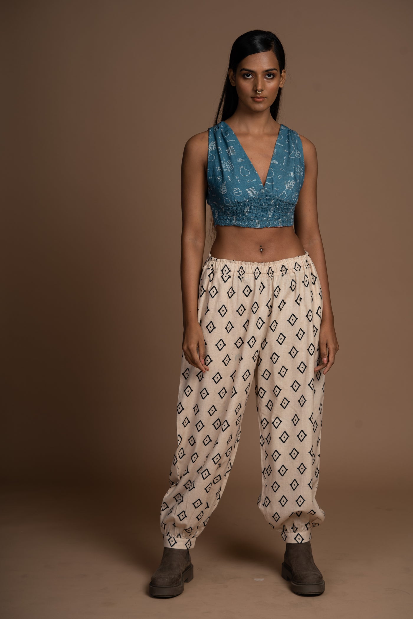 Breezy Billowy Pants in True Gem Pattern