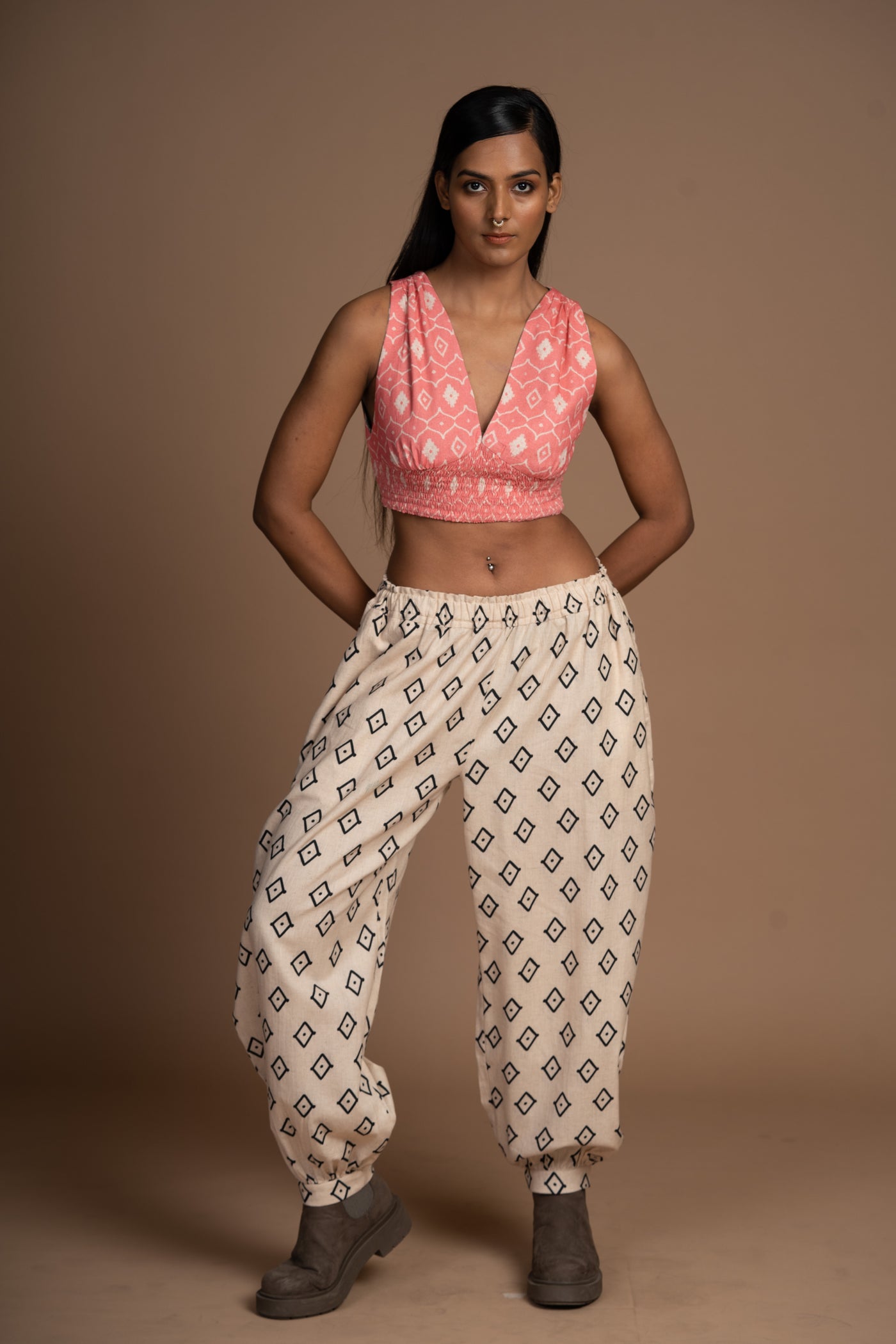Breezy Billowy Pants in True Gem Pattern