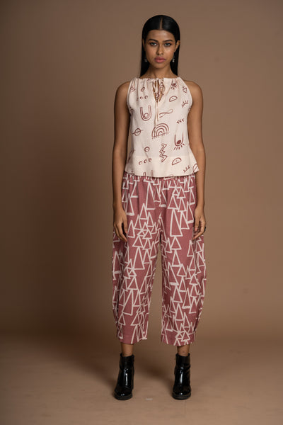 Subtle Pleats Pants in The Struggle and Joy Pattern