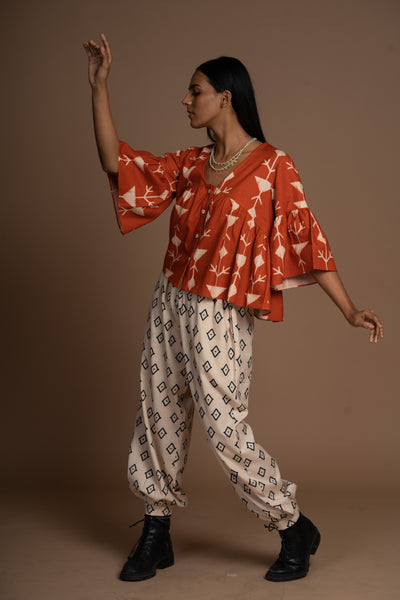 Breezy Billowy Pants in True Gem Pattern