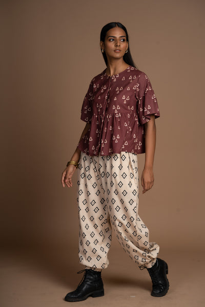Breezy Billowy Pants in True Gem Pattern