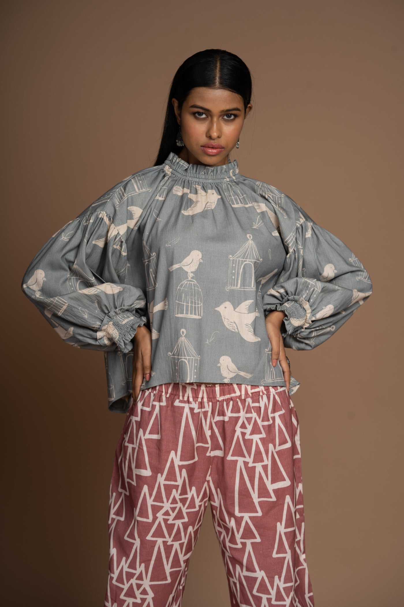 Subtle Pleats Pants in The Struggle and Joy Pattern