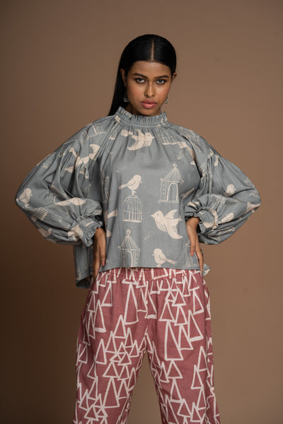 Subtle Pleats Pants in The Struggle and Joy Pattern