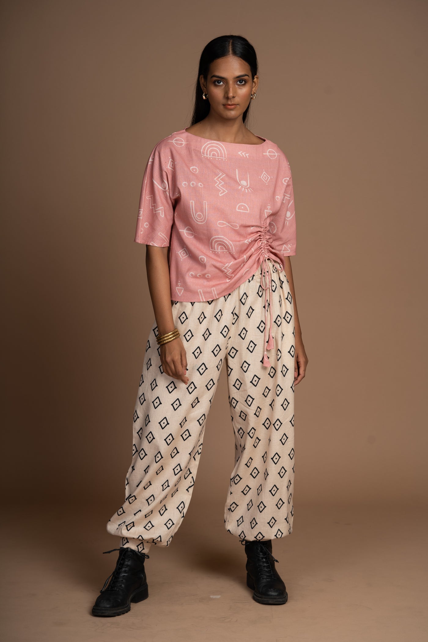 Breezy Billowy Pants in True Gem Pattern
