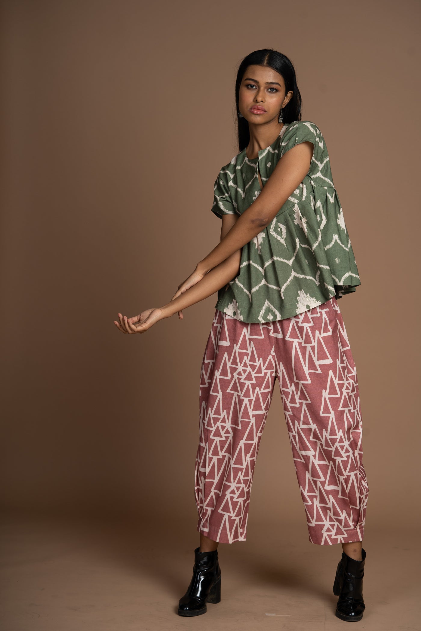 Subtle Pleats Pants in The Struggle and Joy Pattern