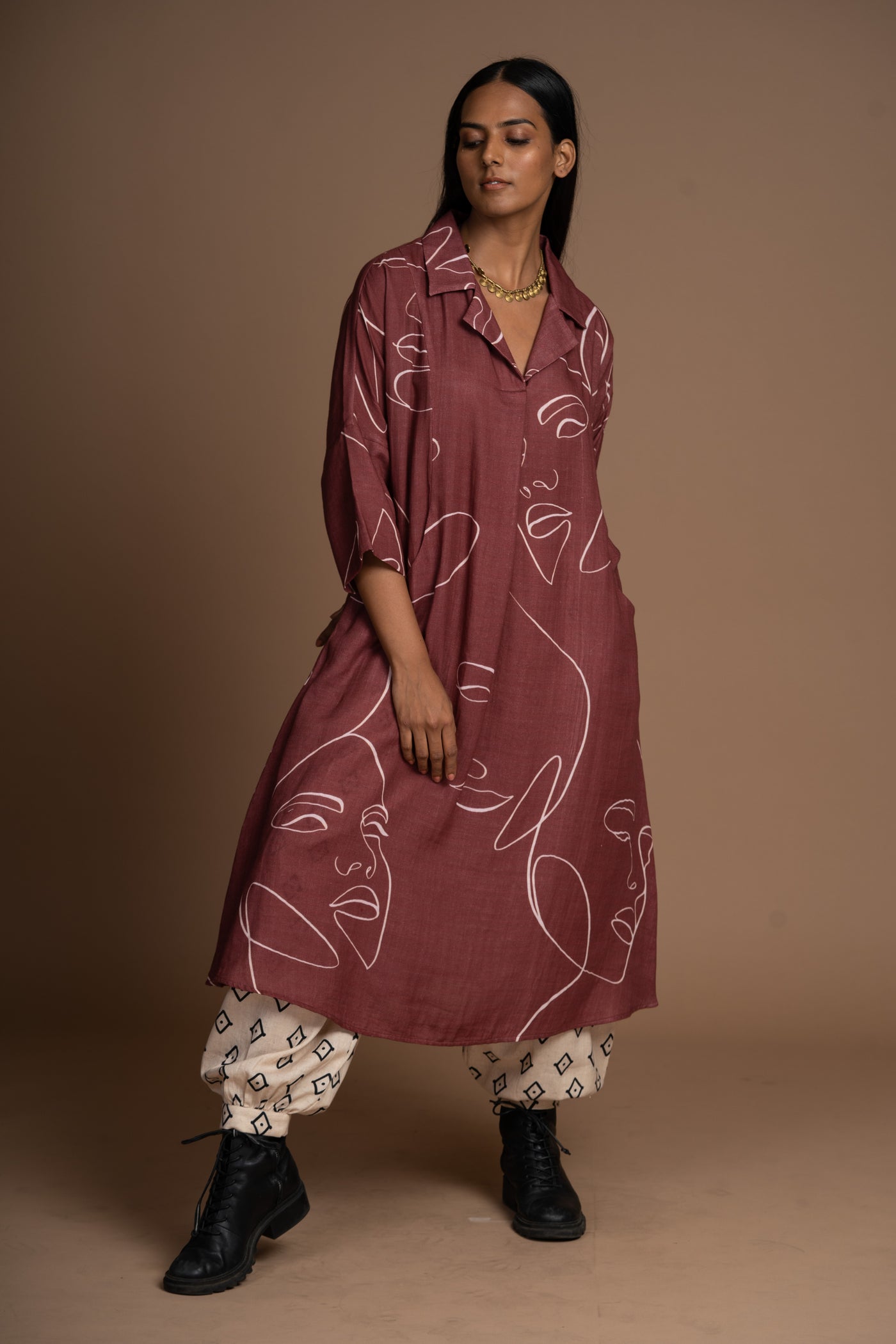 Breezy Billowy Pants in True Gem Pattern