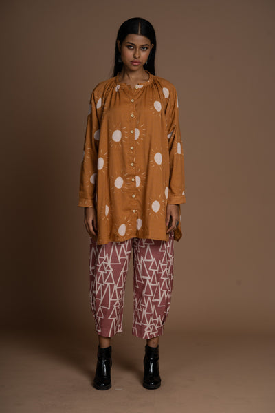 Subtle Pleats Pants in The Struggle and Joy Pattern