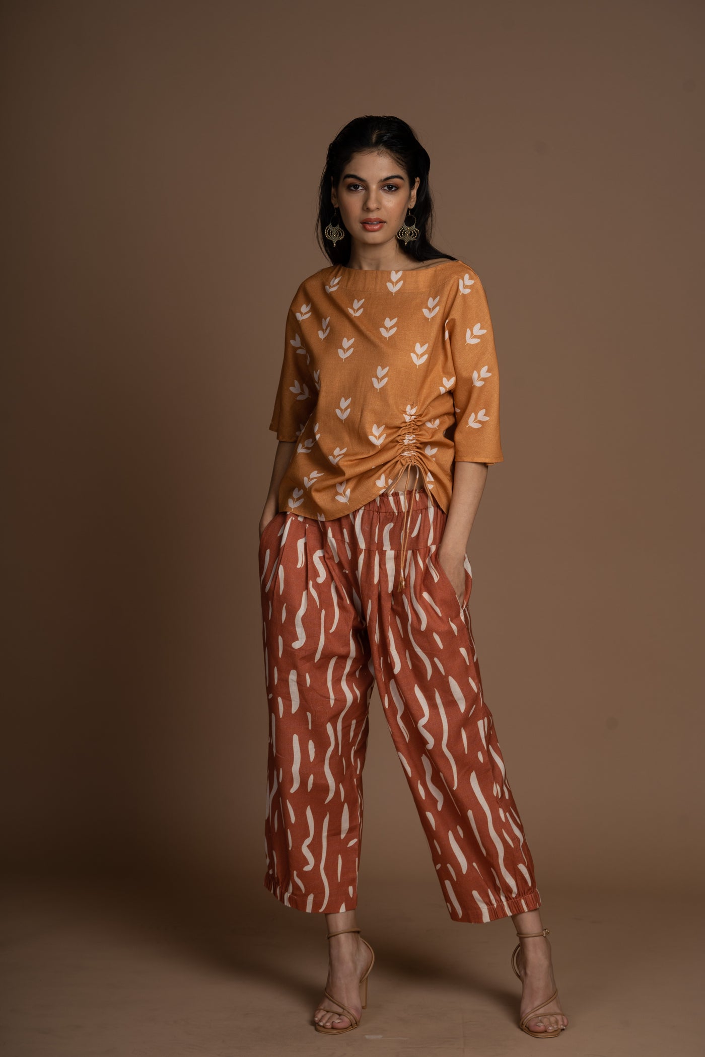 Whisper Pleats Pants in Gentle Smoke Pattern