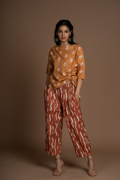 Whisper Pleats Pants in Gentle Smoke Pattern