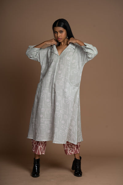 Subtle Pleats Pants in The Struggle and Joy Pattern