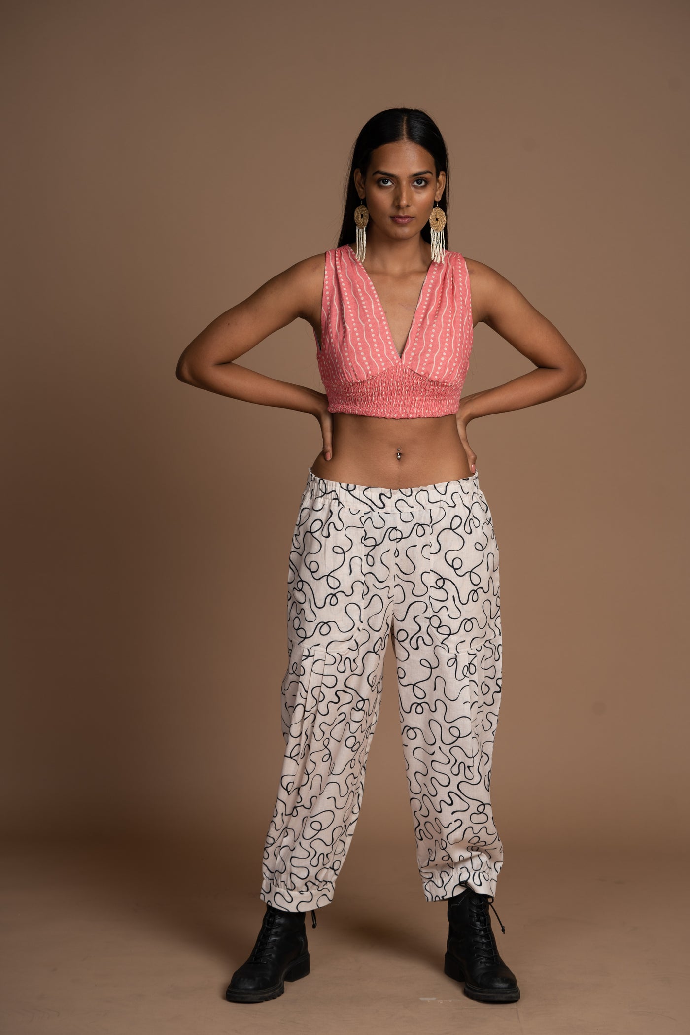 Peppy Pleats Pants in Music from the Room Pattern