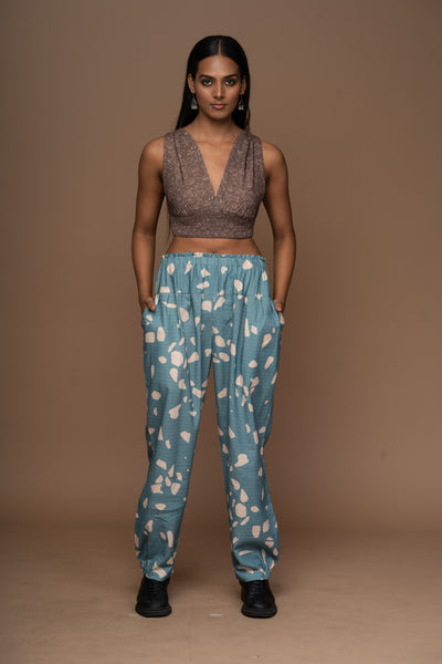Whisper Pleats Pants in Terrazzo Love Pattern