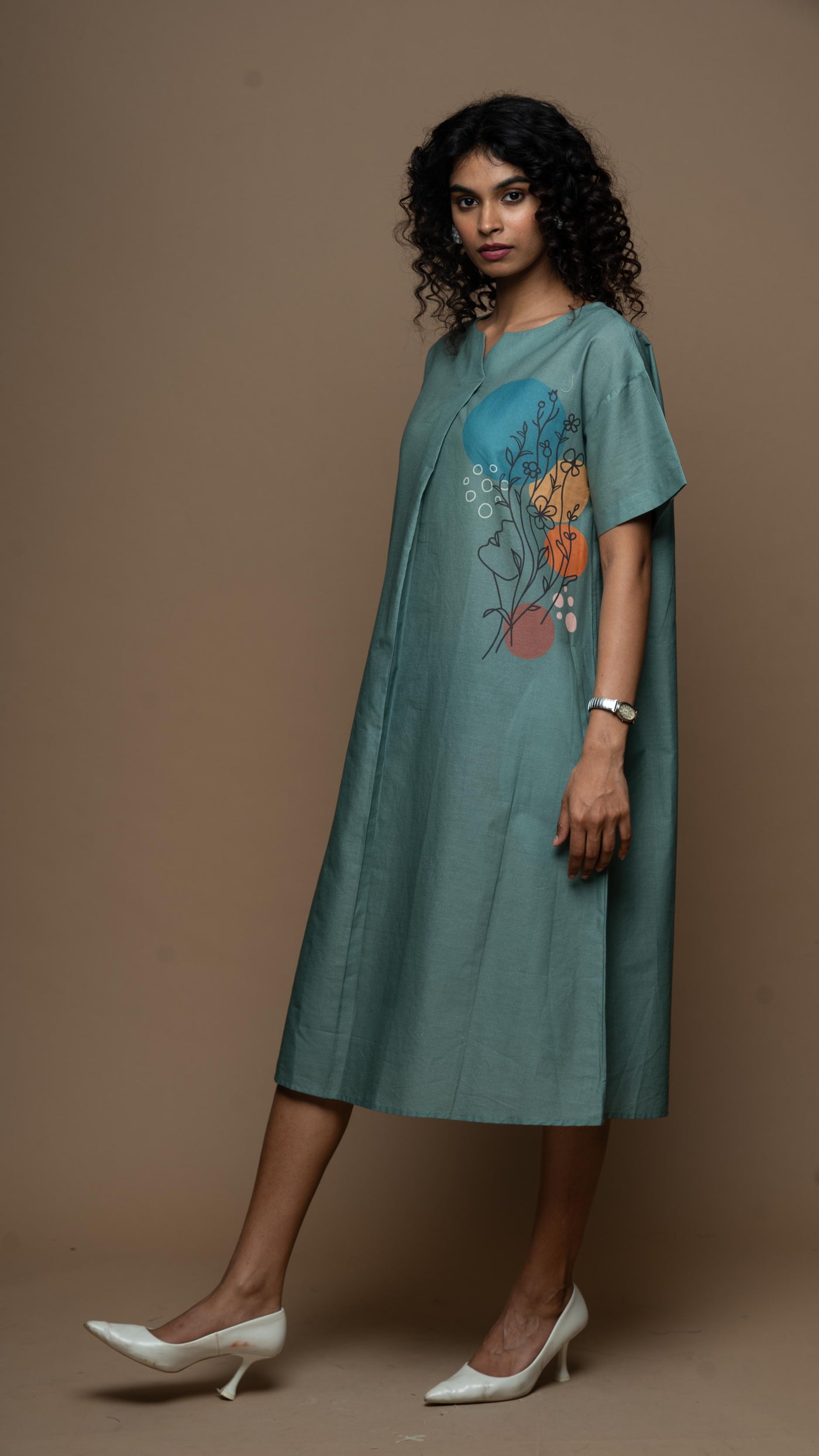 Subdued Sage Grow With Grace Shirt Dress