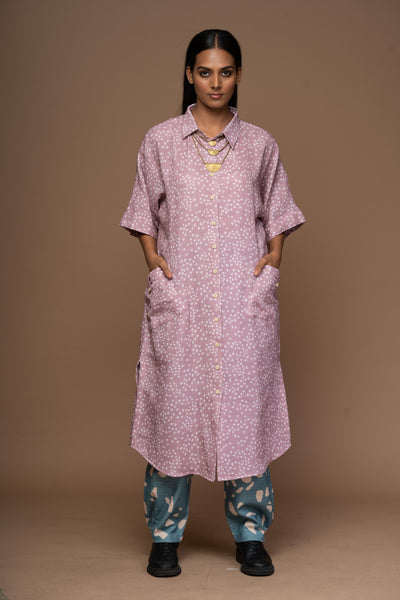 Whisper Pleats Pants in Terrazzo Love Pattern