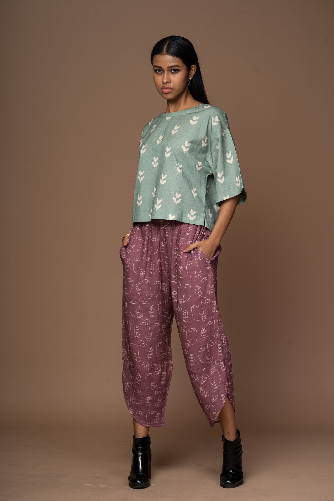 Petal Joy Pants in Growing Thoughts Pattern