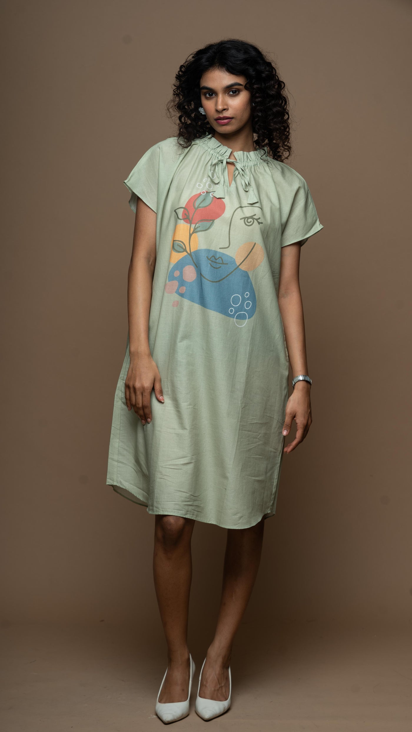 Soft Mint Radiant Beauty Shirt Dress