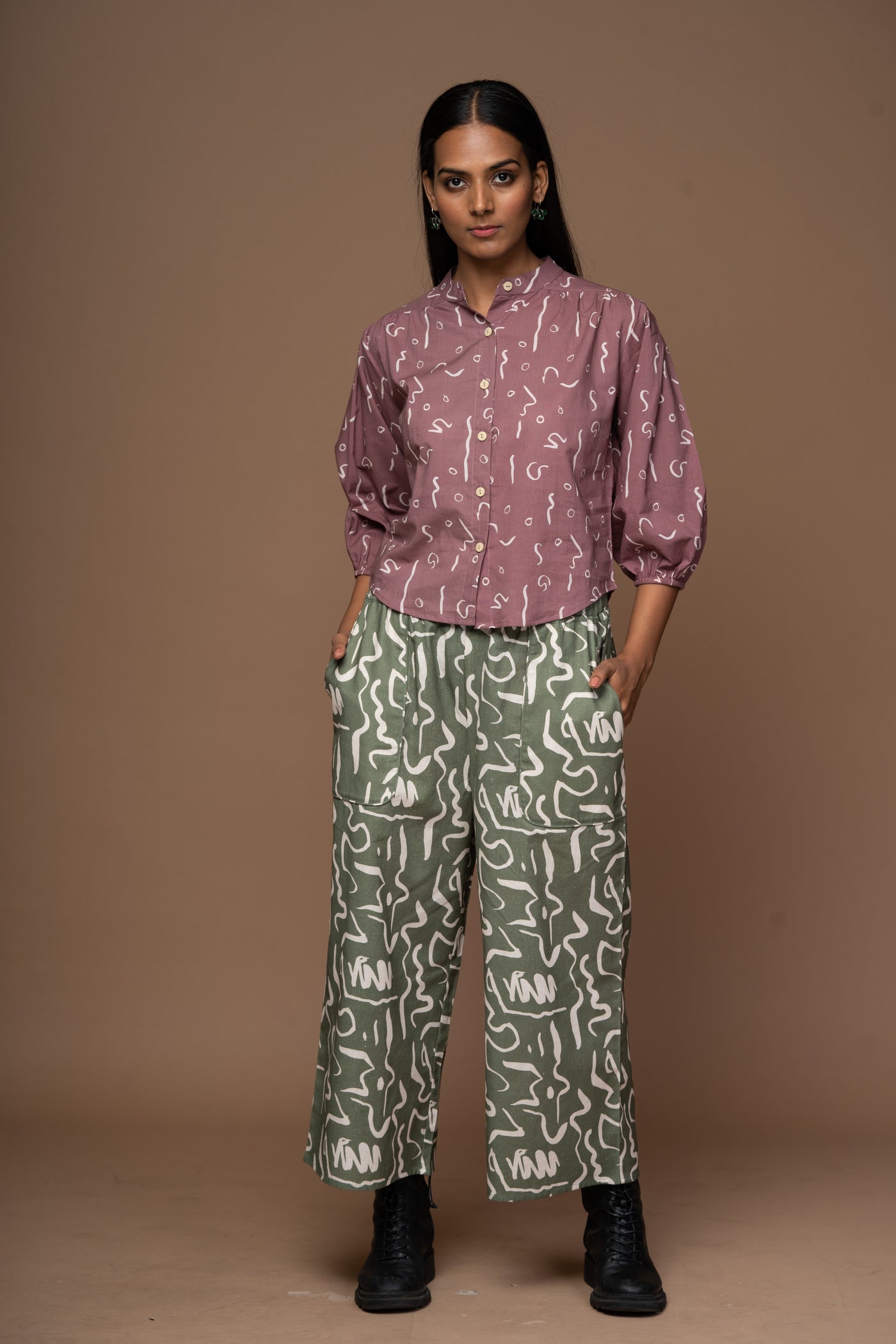 Everyday Ease Pants in Ripple Script Pattern