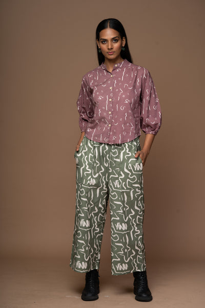 Everyday Ease Pants in Ripple Script Pattern