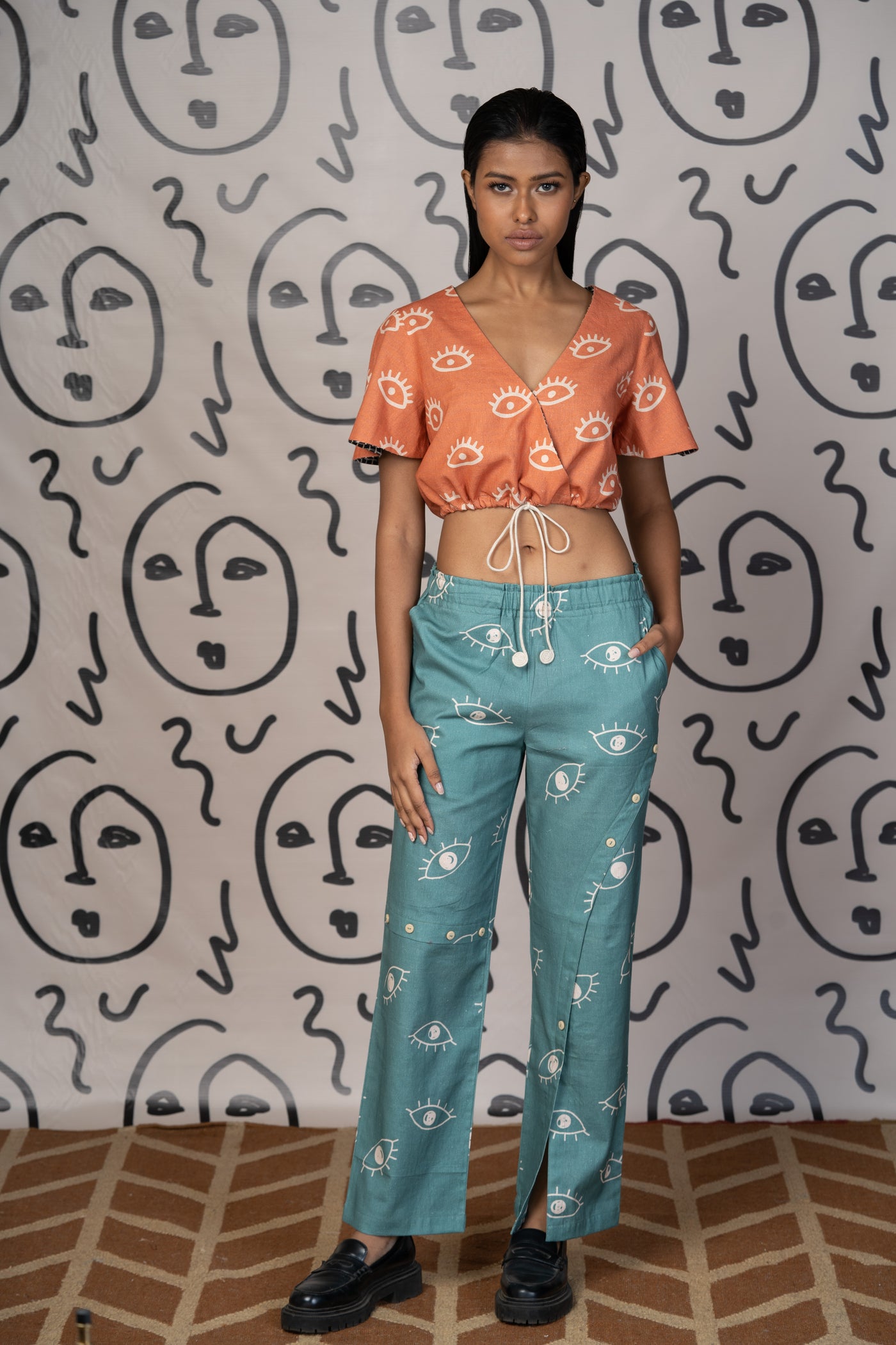 Boho Drift Pants in See Me See You Pattern
