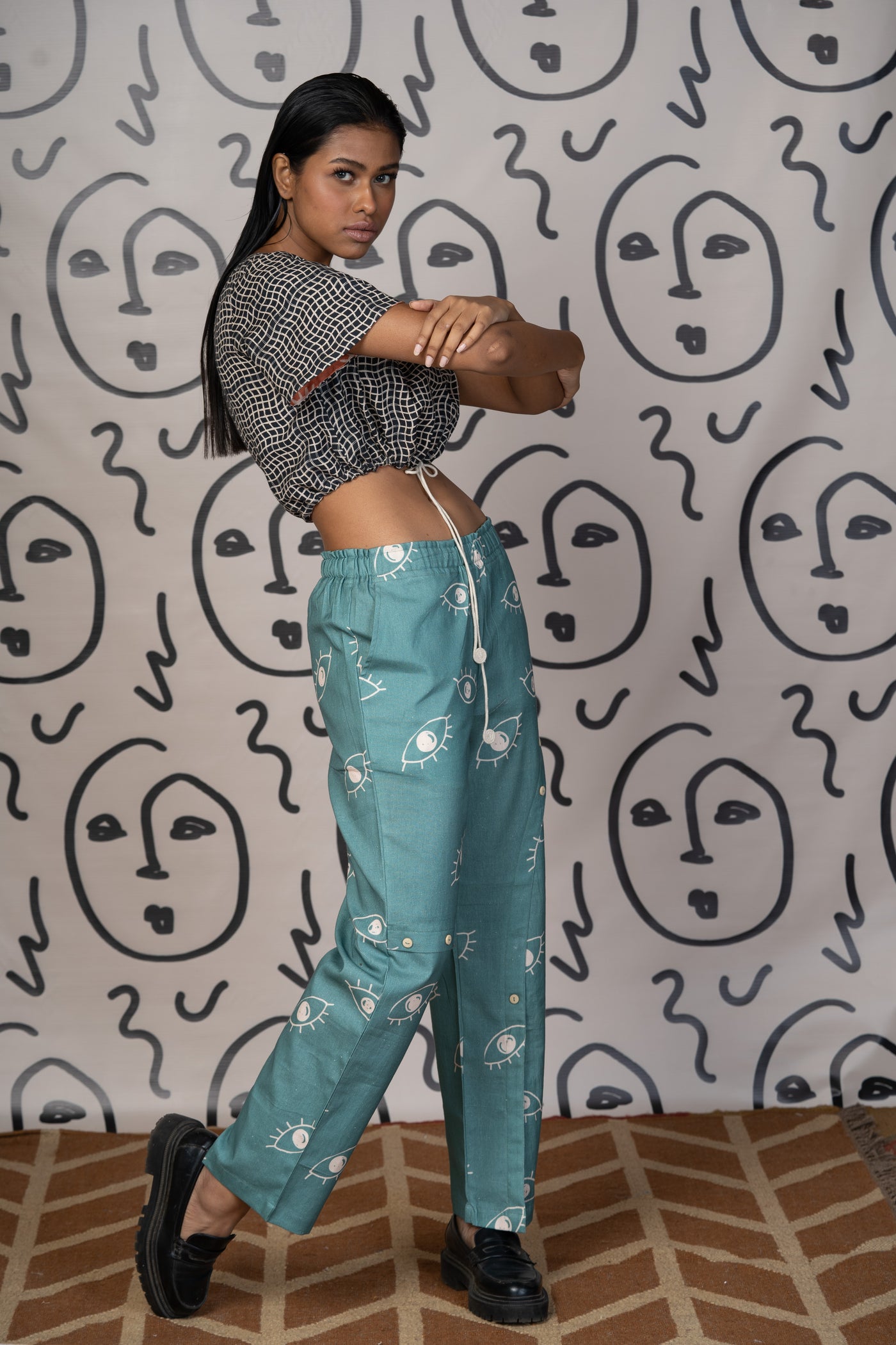 Boho Drift Pants in See Me See You Pattern