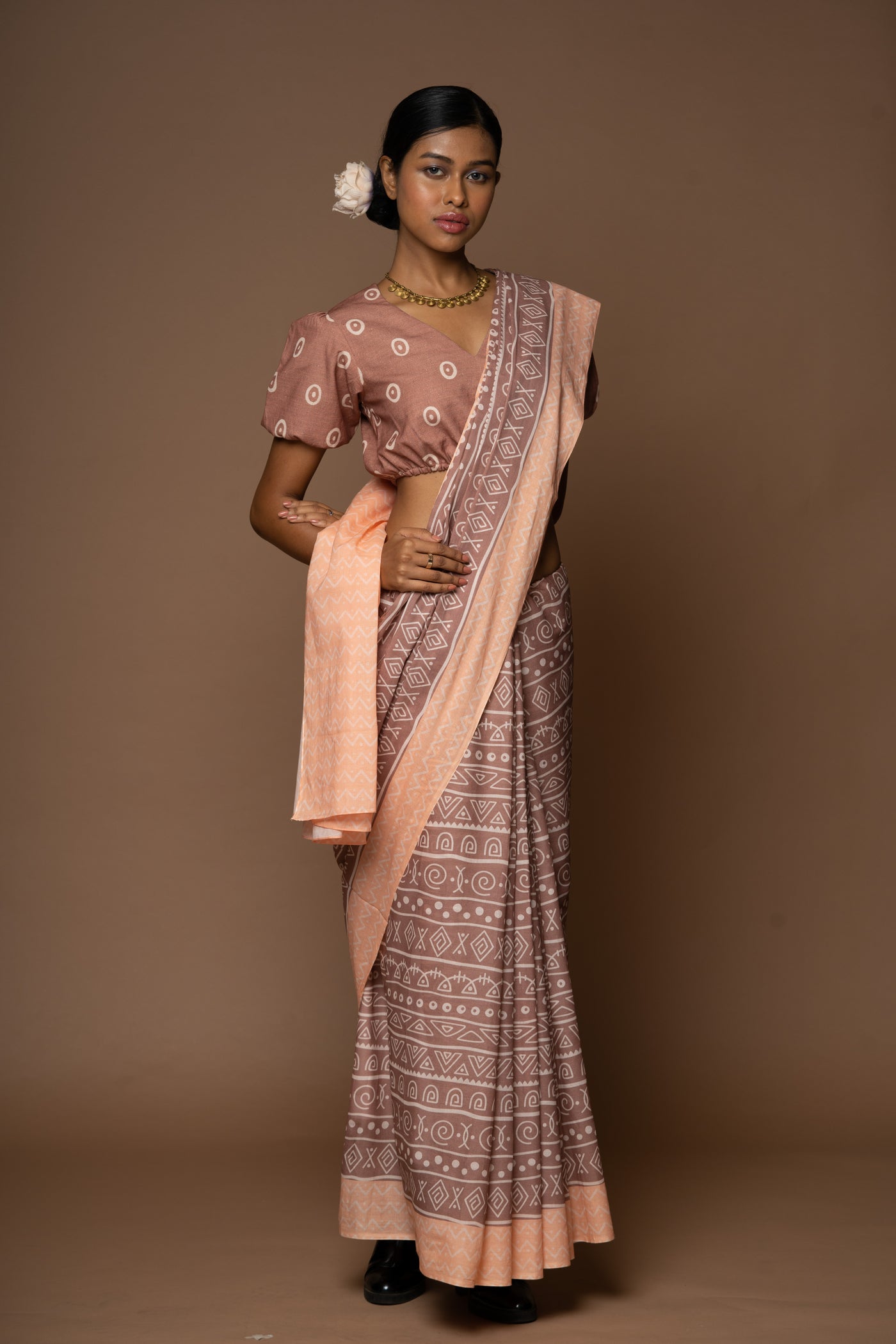 Earthy Echoes Cotton Sari